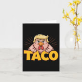 タコトランプは常に政治的ユーモアのタールを鶏にチキン カード (黄色い花)