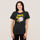 タコトランプは常に鶏を追い出す トライブレンドTシャツ (正面全面)