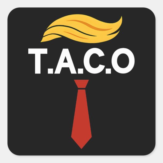 タコトランプは常に鶏を追う スクエアシール (正面)
