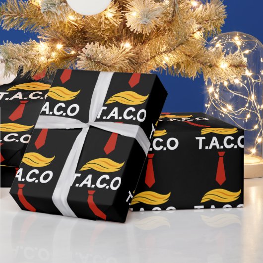 タコトランプは常に鶏を追う ラッピングペーパー (クリスマス)