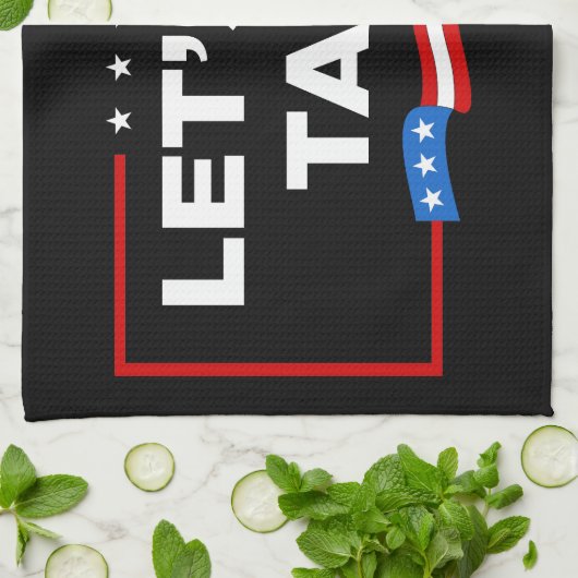 タコトランプは必ず鶏を追い出そうおもしろい キッチンタオル (折り畳み)