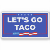 タコトランプは必ず鶏を追い出そうおもしろい シール (正面)