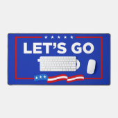 タコトランプは必ず鶏を追い出そうおもしろい デスクマット (キーボード&マウス)