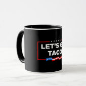 タコトランプは必ず鶏を追い出そうおもしろい マグカップ (正面左)