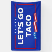 タコトランプは必ず鶏を追い出そうおもしろい 横断幕 (縦)