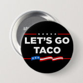 タコトランプは必ず鶏を追い出そうおもしろい 缶バッジ (正面&裏面)