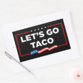 タコトランプは必ず鶏を追い出そうおもしろい 長方形シール (封筒)