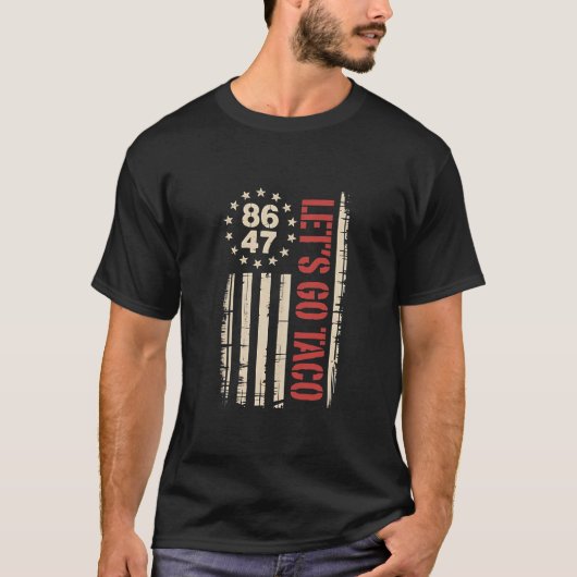 タコトランプは必ず鶏を追い出そう Tシャツ (正面)