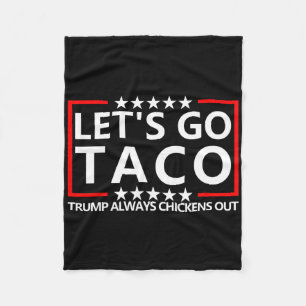 タコトランプTトランプ常にワイシャツを外に鶏 フリースブランケット