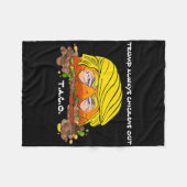 タコトレードチキンT.a.c.oトランプ常に鶏O フリースブランケット (正面(横))