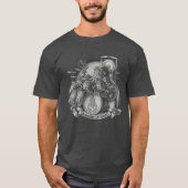 タコドラマーTシャツ 面白い音楽ギフト Tシャツ (正面)