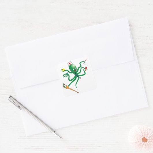 タコナーススクエアステッカー スクエアシール (封筒)