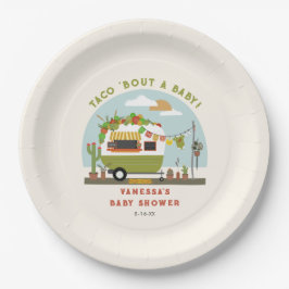 タコニュートラルベビーグリーンベイビーシャワー ペーパープレート