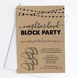 タコネイバードブロックパーティの招待状 招待状