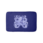 タコネイビーブルーシーコースト航海のビーチハウス バスマット (正面)