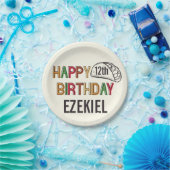 タコハッピーバースデー パーソナライズされた ペーパープレート (パーティー)