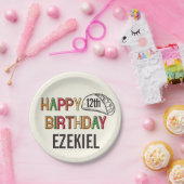 タコハッピーバースデー パーソナライズされた ペーパープレート (パーティー)