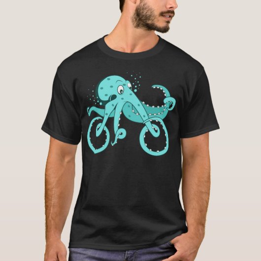 タコバイクサイクリストとバイクもしくは自転車に乗る人endouro atvrider tシャツ (正面)