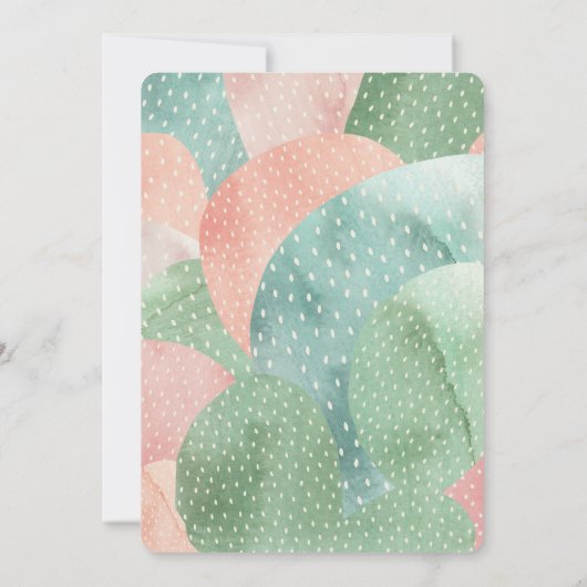 タコバウトかわいいフィエスタガールベビーシャワー 招待状 (裏面)