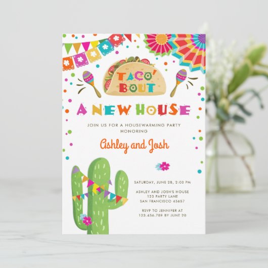 タコバウトアニューハウスフィエスタ引っ越し祝いパーティーパーティー 招待状 (スタンド正面)