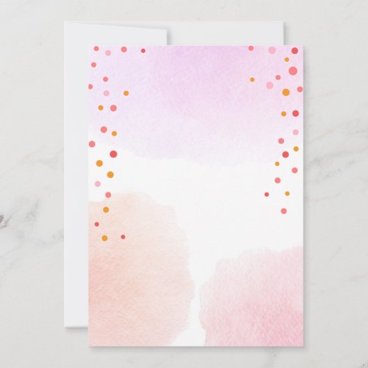 タコバウトアベビーフィエスタカップルズベビーシャワー 招待状 (裏面)