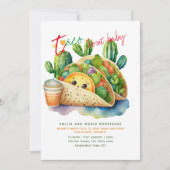 タコバウトベビーフィエスタベイビーシャワーおもしろいかわいい 招待状 (正面)