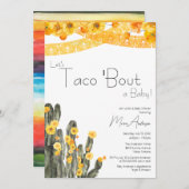 タコバウトベビー男女兼用フローラカクティシャワー 招待状 (正面/裏面)