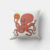 タコバスケットボール選手バスケットボール クッション (裏面)