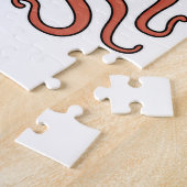 タコバスケットボール選手バスケットボール ジグソーパズル (側面)