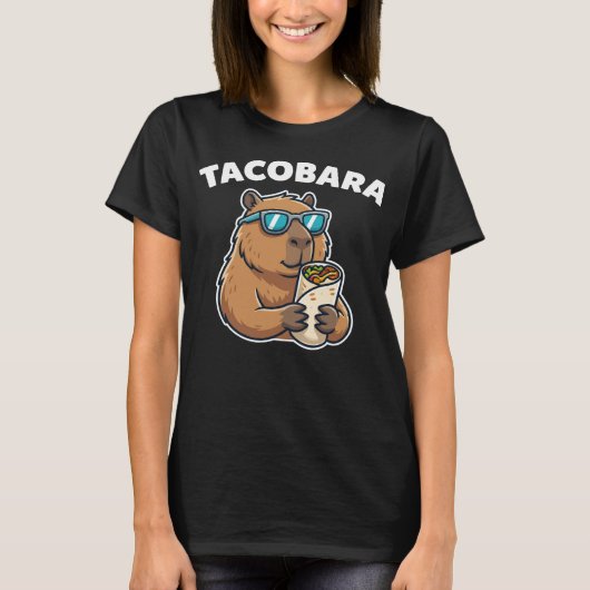 タコバラ面白いカピバラ Tシャツ (正面)