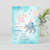 タコバルーンシーサマーバースデーパーティー 招待状 (スタンド正面)