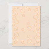 タコバルーンピーチバブル子供の誕生日 招待状 (裏面)