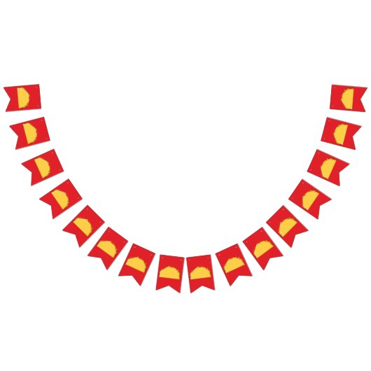 タコバースデーパーティーのメキシコ料理 バンティングフラッグ (全)