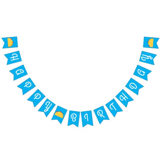 タコバースデーパーティーのメキシコ料理 バンティングフラッグ (全)