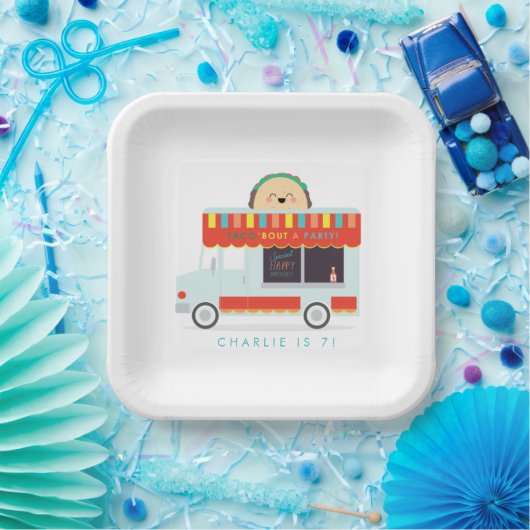 タコバースデーパーティープレート ペーパープレート (パーティー)