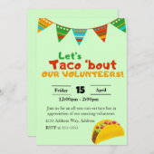 タコバーボランティア感謝ランチ招待状 招待状 (正面/裏面)