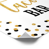 タコバー卒業パーティサインブラック金ゴールド紙吹雪 ポスター (角)