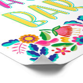 タコバー フィエスタ パーティー メキシコの花 ポスター (角)