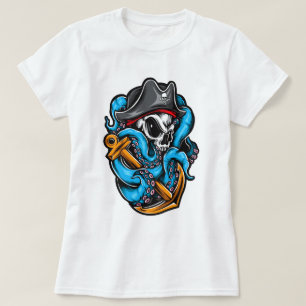 タコパイレーツスカル Tシャツ