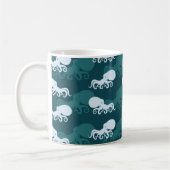 タコパターンの列 コーヒーマグカップ (左)