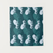 タコパターンの列 タペストリー (正面)