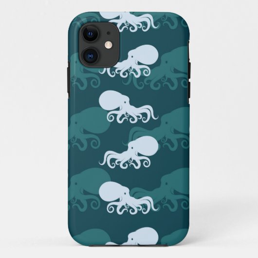 タコパターンの列 Case-Mate iPhoneケース (裏面)