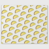 タコパターン クリーム ラッピングペーパー (フラット)
