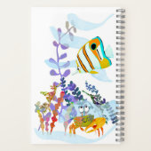 タコパーソナライズされたと海の友達のノートブック ノートブック (裏面)