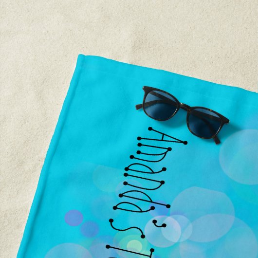 タコパーソナライズされたの泡を引く ビーチタオル (インサイチュ)