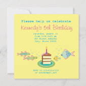 タコパーソナライズされた誕生日招待状 招待状 (裏面)