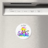 タコパーソナライズされた遊のギターサイケデリック マグネット (インサイチュ (食洗機))