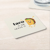 タコパーティーコースター スクエアペーパーコースター (アングル)