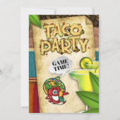 タコパーティーフットボール新年の招待 招待状 (正面)
