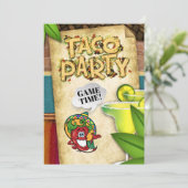 タコパーティーフットボール新年の招待 招待状 (スタンド正面)